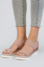 Women’s Modern Raised Sole Stretch Fit Sandals for Summer Pink