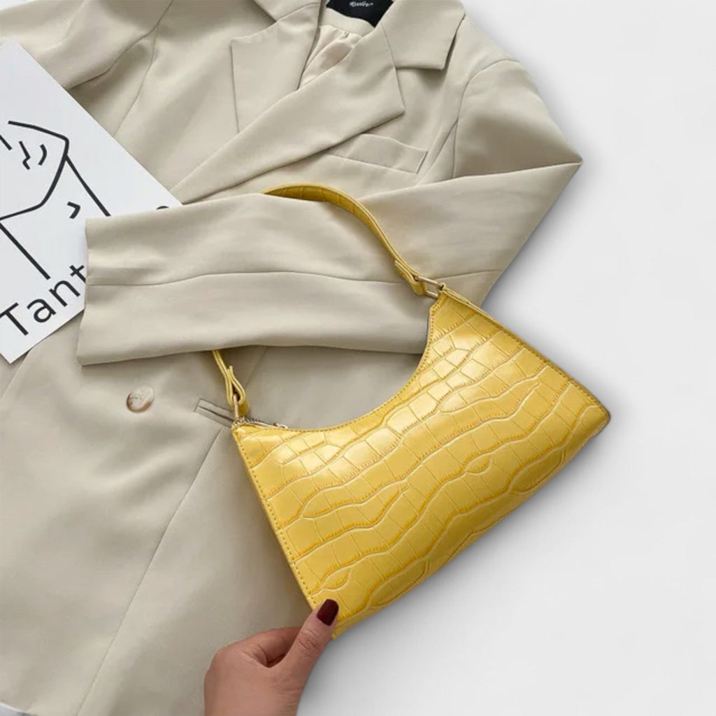 Women’s Iconic Classic Shoulder Bag - Effortless Summer Style Yellow