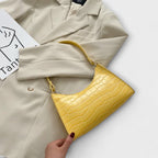 Women’s Iconic Classic Shoulder Bag - Effortless Summer Style Yellow