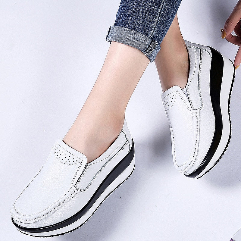 Women’s Comfortable Loafers for Everyday Wear White