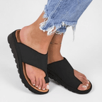 Women’s Comfortable Orthopedic Toe Split Sandals for Summer Black