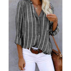 Women’s Relaxed Striped Casual Blouse for Summer Style