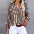 Women’s Relaxed Striped Casual Blouse for Summer Style