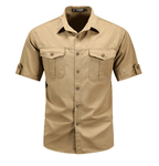 Men’s Sturdy Cargo Shirt for Outdoor Activities Khaki
