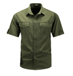 Men’s Sturdy Cargo Shirt for Outdoor Activities Army Green