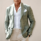 Men’s Modern Tailored Casual Blazer for Summer Styling Sage Green