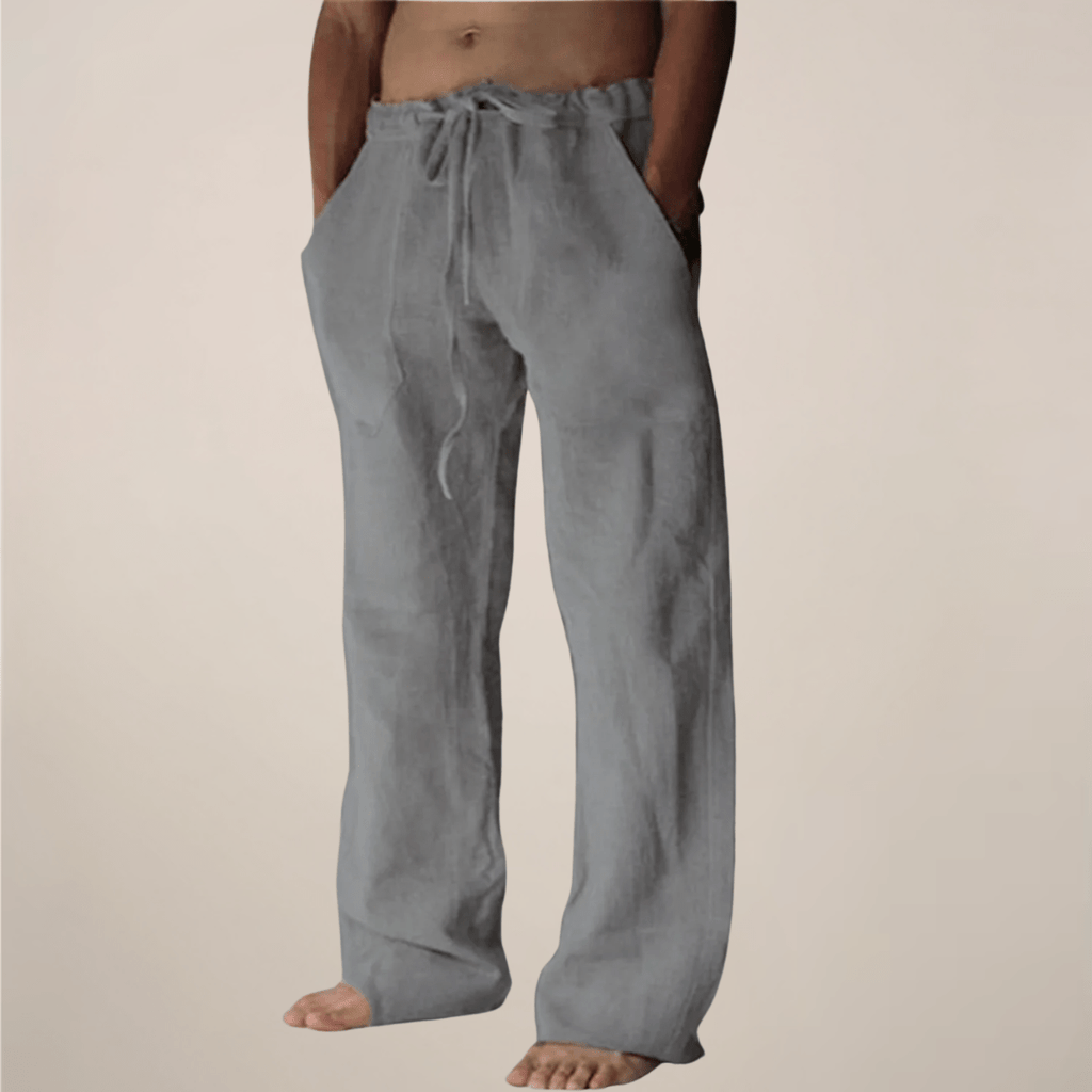 Men’s Wide Loose Relaxed Fit Trousers for Casual Summer Wear