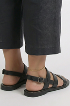 Women’s Sleek Modern Flat Sandals with Back Strap