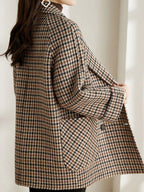 Women’s Polished Check Blazer Jacket for Smart Casual Styling