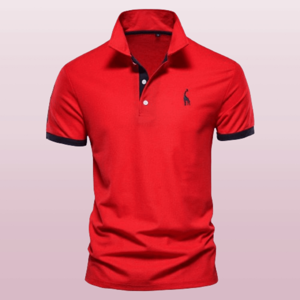 Men’s Elegant Polo Shirt - Timeless Comfort and Style Red