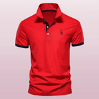 Men’s Elegant Polo Shirt - Timeless Comfort and Style Red