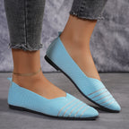 Women’s Comfortable Mesh Ballerina Flats with Elastic Slip-On Teal