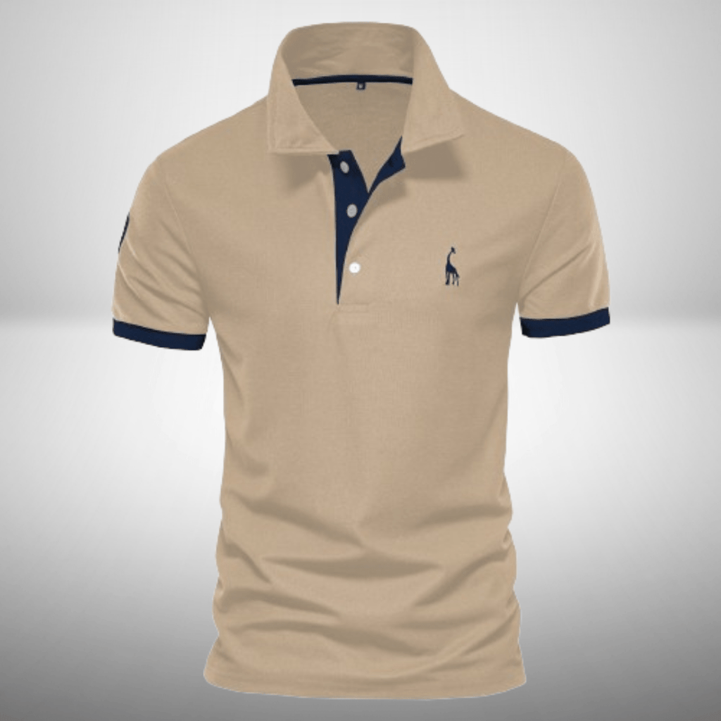 Men’s Elegant Polo Shirt - Timeless Comfort and Style Khaki