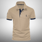 Men’s Elegant Polo Shirt - Timeless Comfort and Style Khaki
