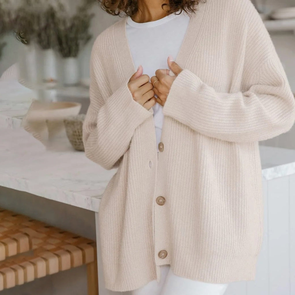 Women’s Classic Knit Button Cardigan for Everyday Layering