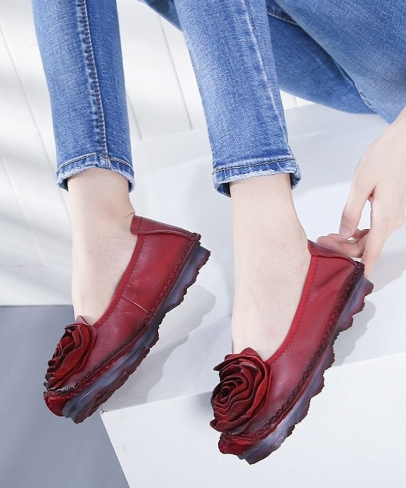 Women’s Elegant Loafers for Everyday Wear Red
