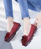 Women’s Elegant Loafers for Everyday Wear Red
