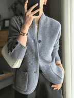 Women’s Classic Button Front Cardigan - Warm Everyday Outerwear Grey
