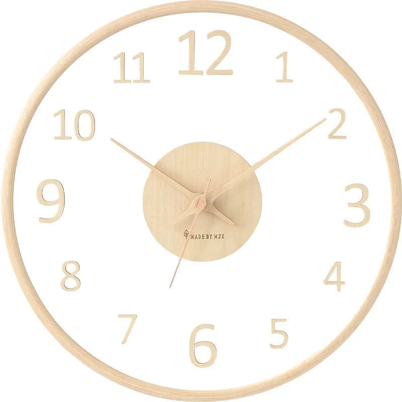 Modern Glass Wall Clock for Clean Minimal Home Style Decor D