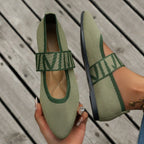 Women’s Elegant Ballerina Style Shoe Green