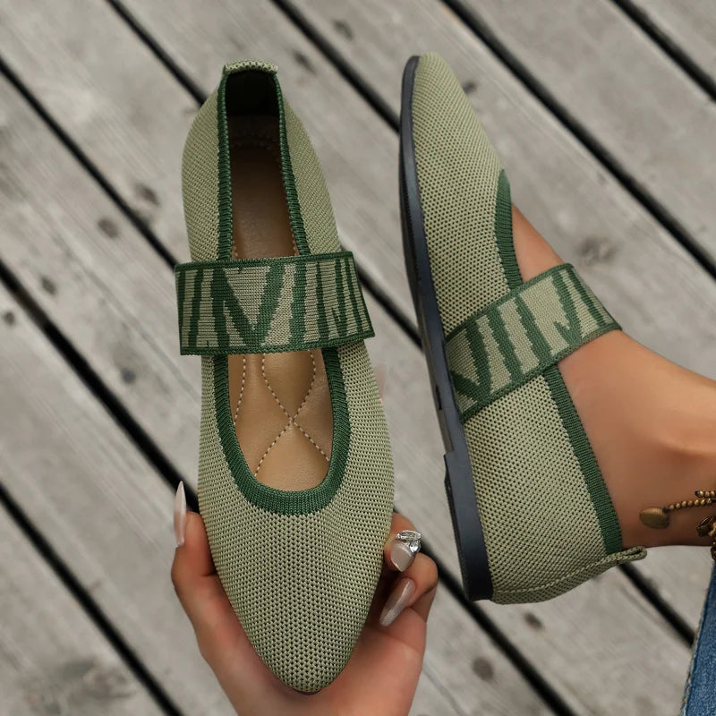 Women’s Elegant Ballerina Style Shoe Green