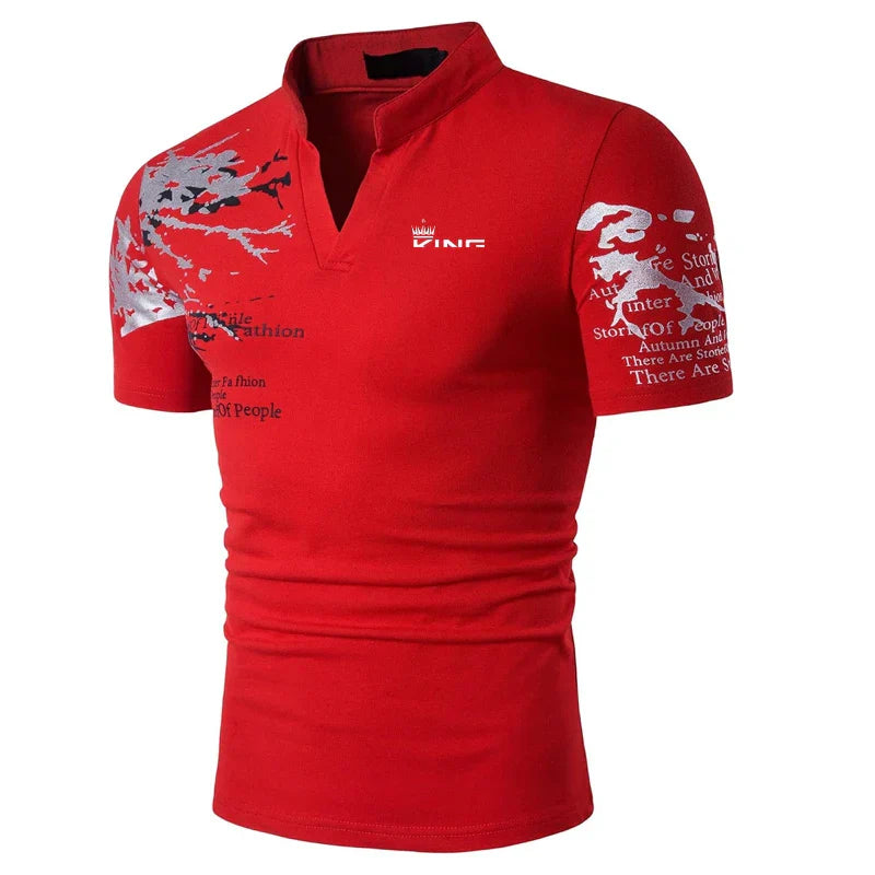 Men’s Comfortable Breathable Polo Shirt Red