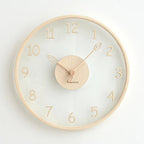 Modern Glass Wall Clock for Clean Minimal Home Style Decor b