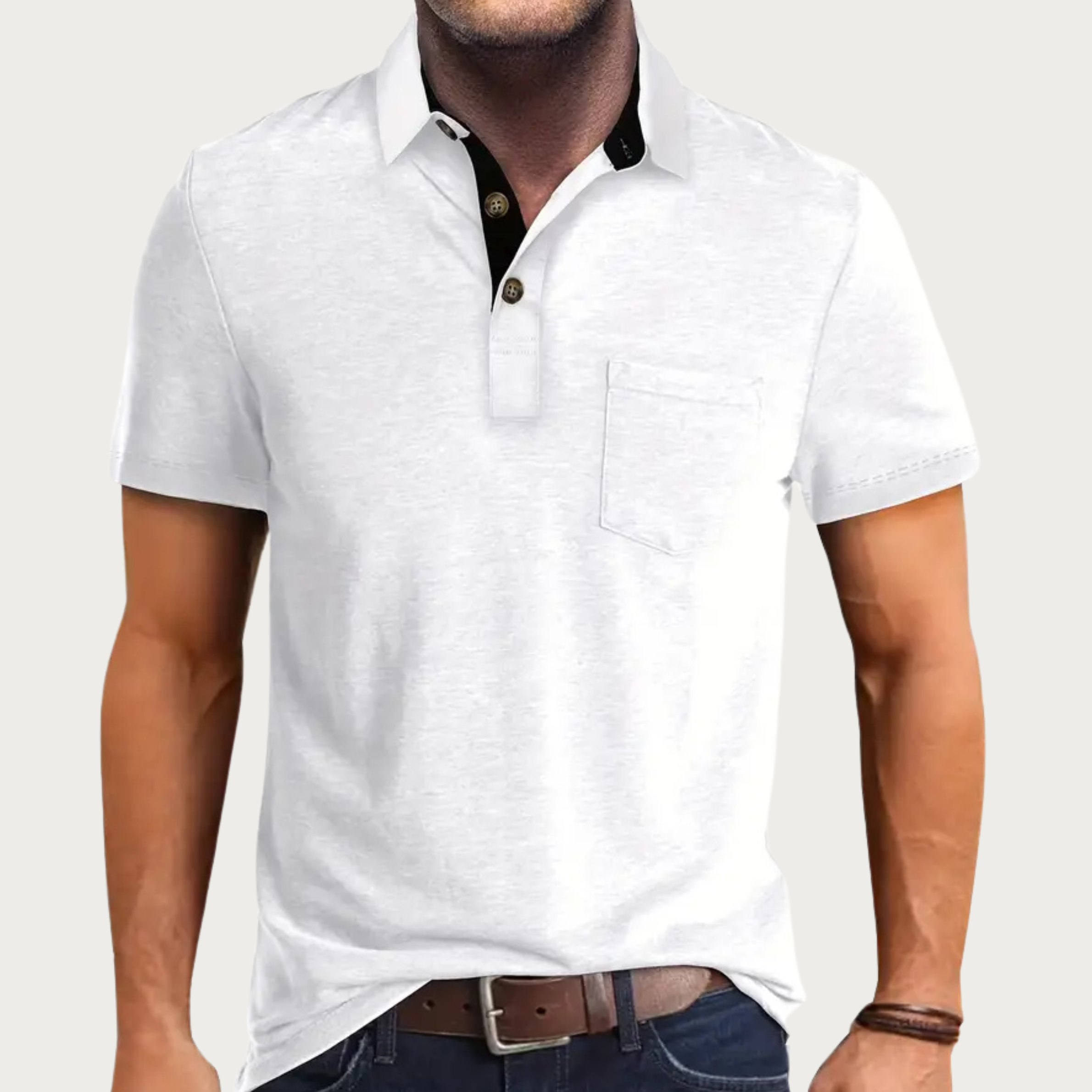 Men’s Classic Polo Shirt - Soft and Breathable Everyday Top White