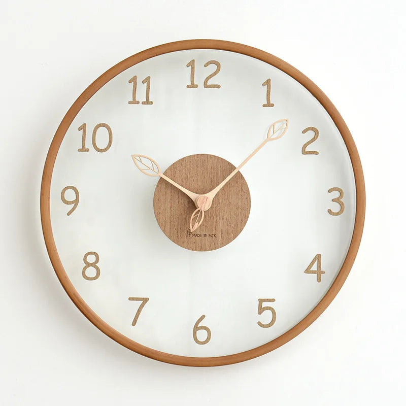 Modern Glass Wall Clock for Clean Minimal Home Style Decor A