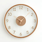 Modern Glass Wall Clock for Clean Minimal Home Style Decor A