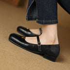 Women’s Classic Ballerina Flats with Strap for Everyday Wear