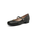 Women’s Classic Ballerina Flats with Strap for Everyday Wear Black