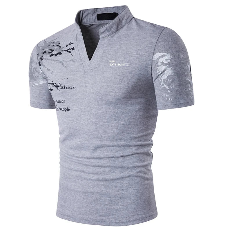 Men’s Comfortable Breathable Polo Shirt Grey