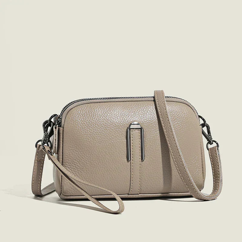 Women’s Elegant Crossbody Shoulder Bag - Polished Everyday Style Khaki