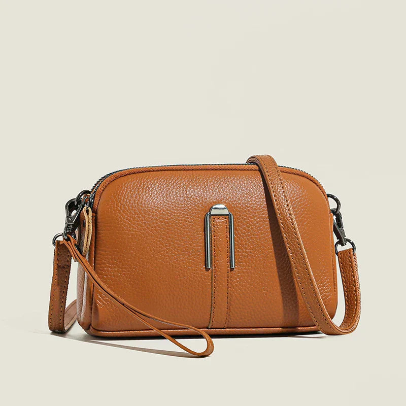 Women’s Elegant Crossbody Shoulder Bag - Polished Everyday Style Brown