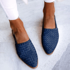 Women’s Elegant Woven Slingback Ballerinas for Everyday Wear Blue
