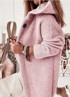 Women’s Hooded Oversized Cardigan with Button-Front Closure