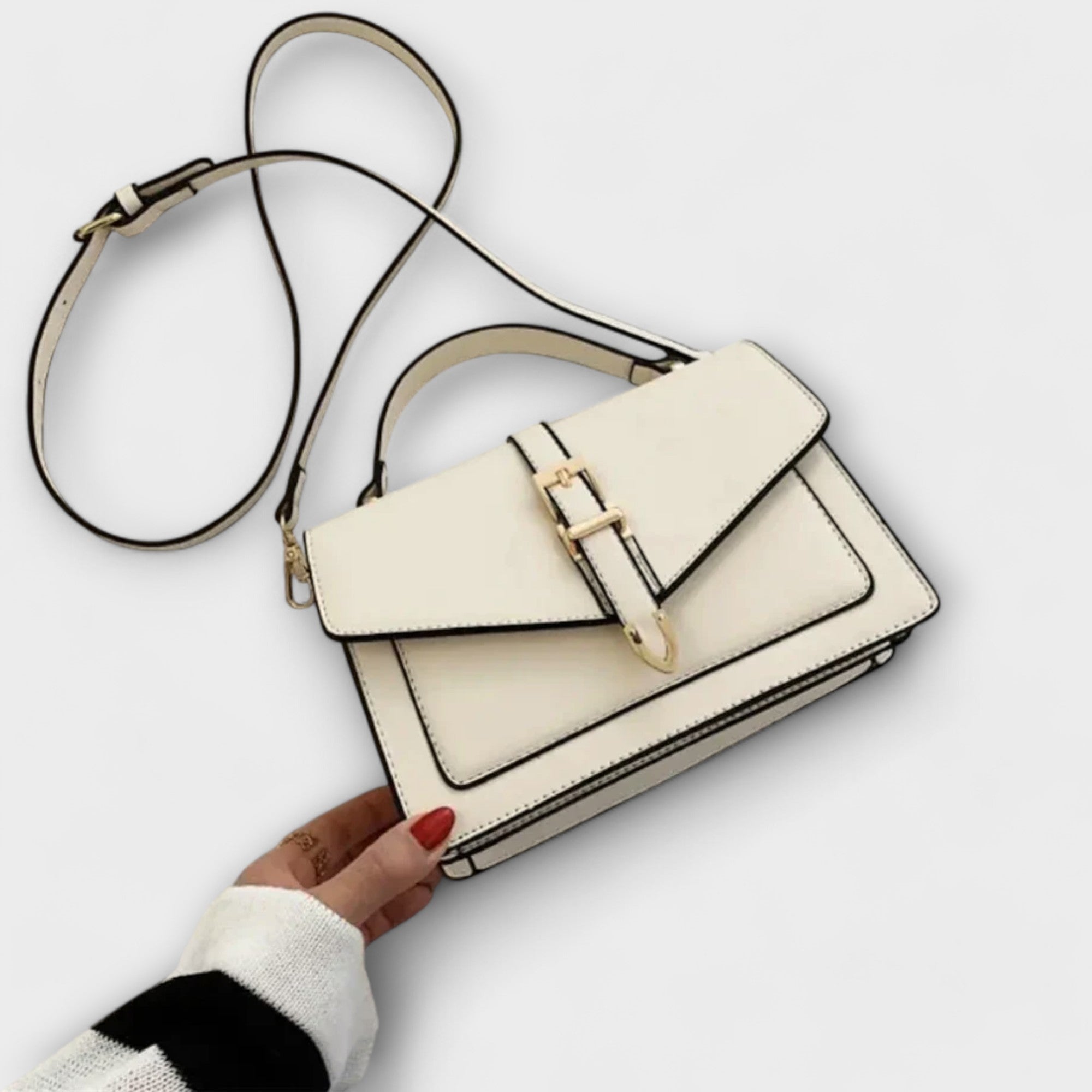 Women’s Elegant Structured Shoulder Bag for Everyday Style White