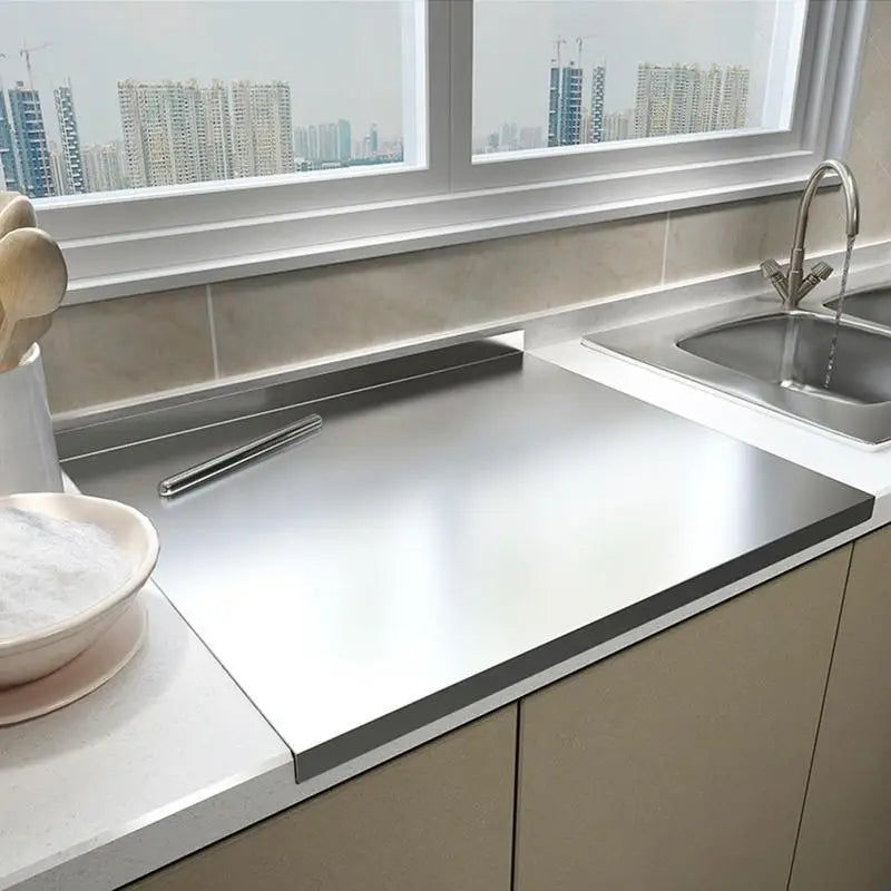 Heavy Duty Stainless Steel Chopping Board for Cooking Needs 50 x 40 x 1.5 cm