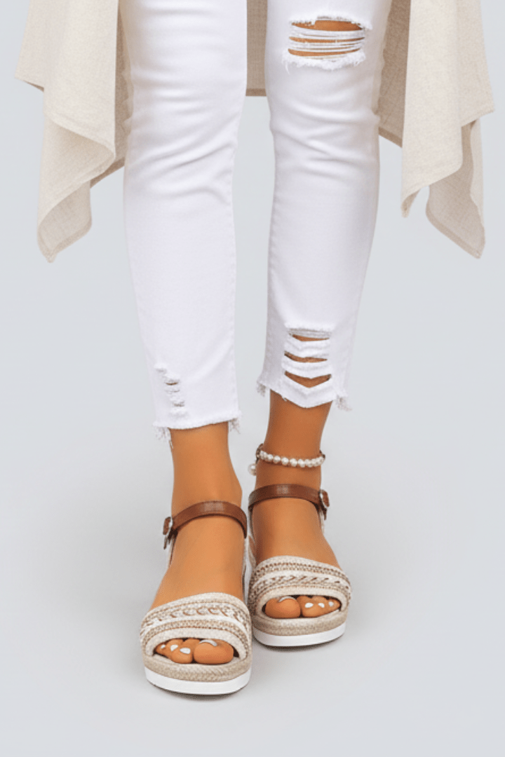Women’s Elegant Strappy Evening Sandals for Summer Styling Brown