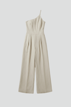 Women’s Elegant One-Shoulder Wide-Leg Jumpsuit