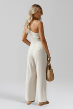 Women’s Elegant One-Shoulder Wide-Leg Jumpsuit
