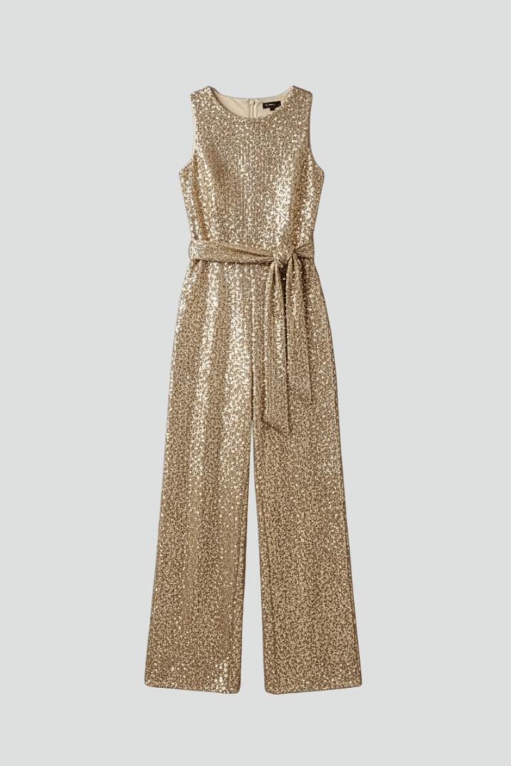 Women’s Elegant Sequin Straight-Leg Evening Jumpsuit