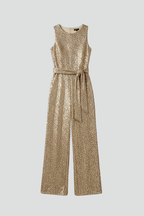 Women’s Elegant Sequin Straight-Leg Evening Jumpsuit