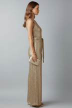 Women’s Elegant Sequin Straight-Leg Evening Jumpsuit