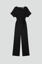 Women’s Elegant Tie-Belt Wide-Leg Classic Jumpsuit
