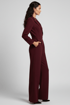 Women’s Elegant Wrap-Front Wide-Leg Jumpsuit