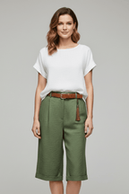 Women’s High Waist Tailored Casual Cuffed Shorts for Summer