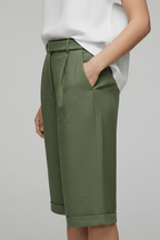 Women’s High Waist Tailored Casual Cuffed Shorts for Summer