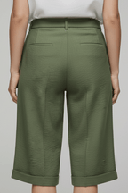Women’s High Waist Tailored Casual Cuffed Shorts for Summer